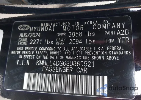 2025 Hyundai Elantra Se from USA, damaged, VIN KMHLL4DG6SU869521